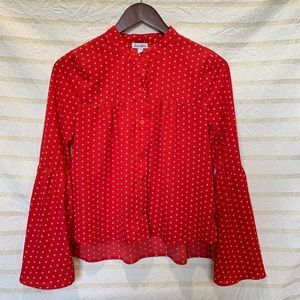 Red Floral Button Down